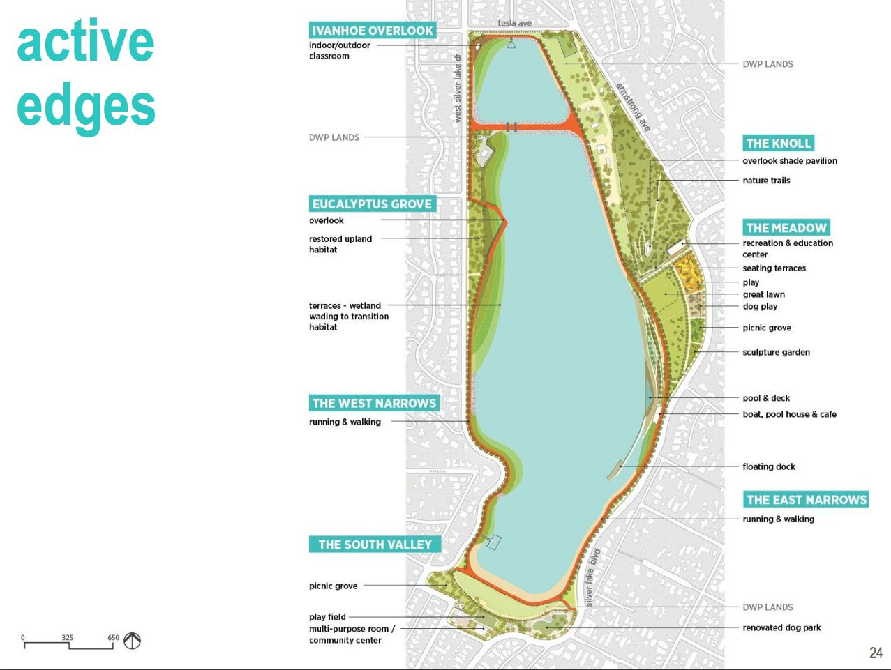 Silver Lake Reservoir - Active Edges Map